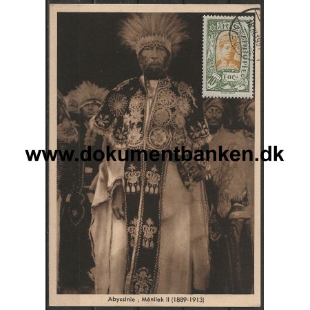 Menilek ll (1889-1913) Abyssinie Etiopien Afrika Postkort