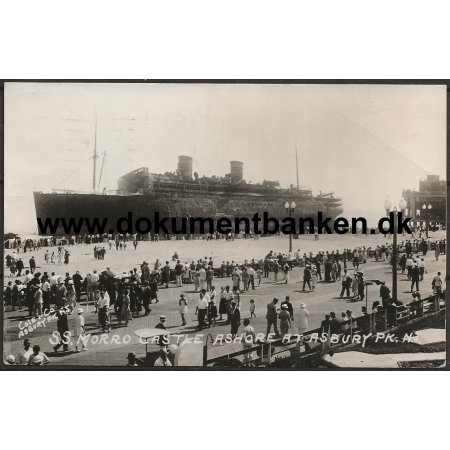 S.S. Morro Castle ashore Asbury Pk. New Jersey USA Postkort