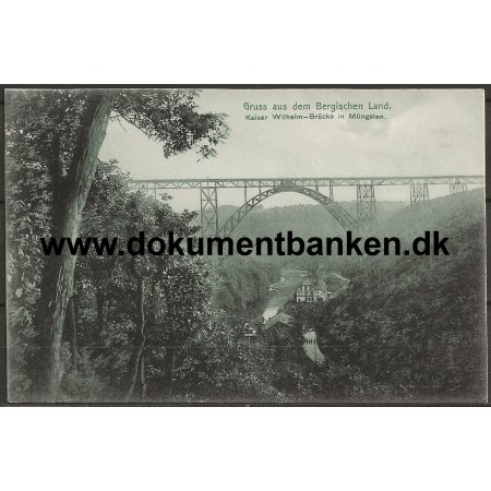 Kaiser Wilhelm-Brcke in Mngsten Tyskland Postkort