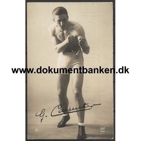 Georges Carpentier Verdenskendt fransk boxer fra 20'erne Originalt signeret postkort