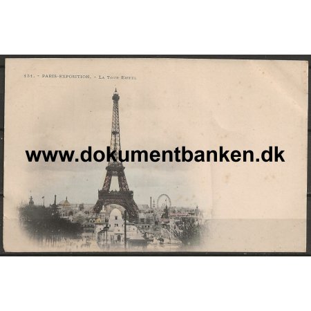 La Tour Eiffel Paris Exposition 1900 Frankrig Postkort