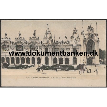 Palais Des Arts Decoratifs Paris Exposition 1900 Frankrig Postkort