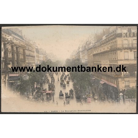 Boulevard Montmartre Paris Frankrig Postkort