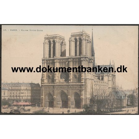 Eglise Notre-Dame Paris Frankrig Postkort