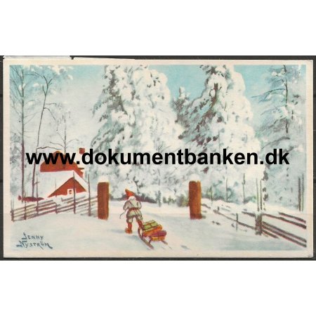 God Jul och Gott Nytt r Jenny Nystrm Sverige Postkort