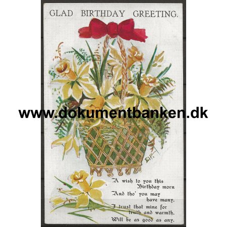 Glad Birthday Greeting Gobo Guernsey Channel Islands England Postkort