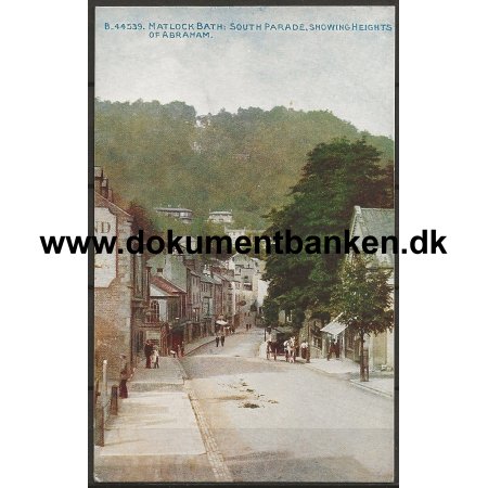 Showing heights of Abraham and South Parade Matlock Bath. England Postkort