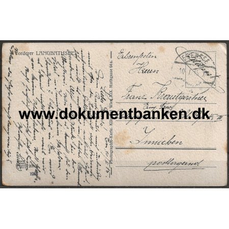 Tysk Feldpost WW 1 Militr Ebensee strig Postkort