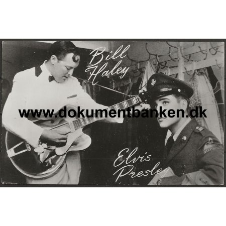 Elvis Presley og Bill Haley USA Postkort