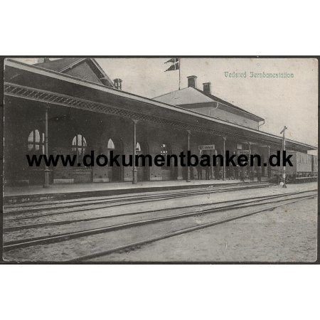 Vedsted Jernbanestation Jernbane Postkort