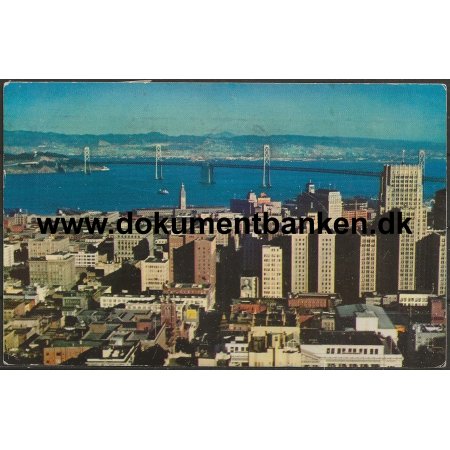 Oakland Bay Bridge Skyline San Francisco Postkort