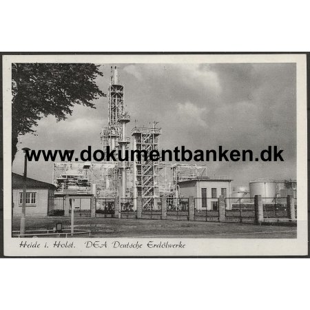 DEA Tysk Petroleums Vrk i Heide Holstein Tyskland Postkort