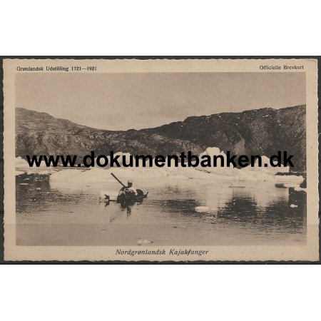 Nordgrnlandsk Kajakfanger Grnlandsk Udstilling 1721-1921 Postkort