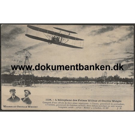 Wilbur &amp; Orville Wright Flyvningens Pionerer Fransk Postkort