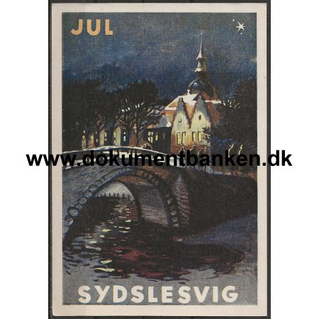 Jul Sydslesvig Det Danske Mindretal Jul postkort 1958