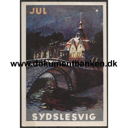 Jul Sydslesvig Det Danske Mindretal Jul postkort 1958