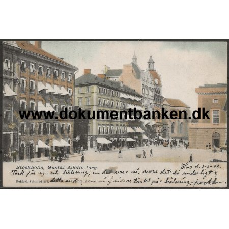 Gustaf Adolfs torg Stockholm Sverige Postkort