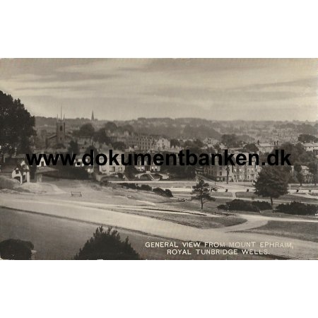 General view from Mount Ephraim Royal Tunbridge Wells Kent England Postkort