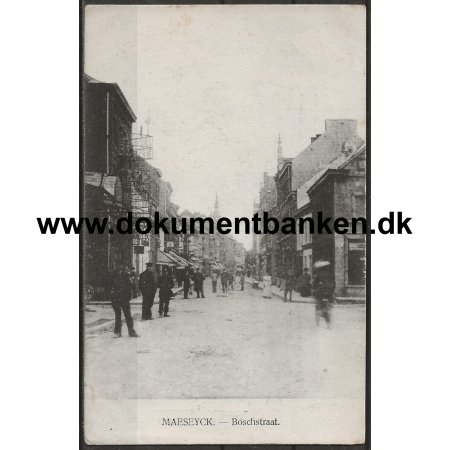 Bosstraat Maaseik Belgien Postkort