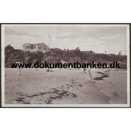 Sandkaas Strand Pavillon Bornholm Postkort