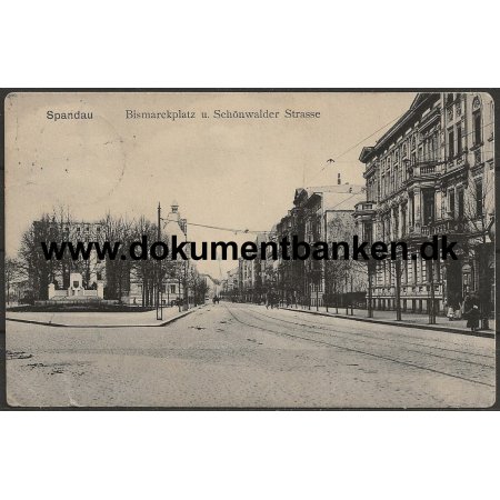 Bismarckplatz u. Schnwalder Strasse Spandau Berlin Postkort