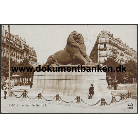 Le Lion de Belfort Paris Frankrig Postkort