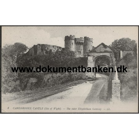 The outer Elizabethian Gateway Carisbrooke Castle Isle of Wight England Postkort