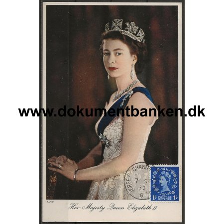 Jersey Channel Island Queen Elisabeth II England Postkort