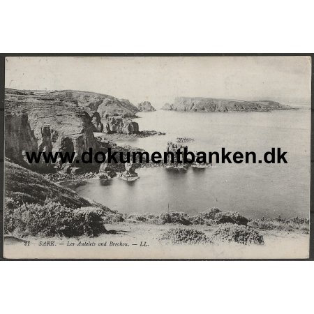 Les Autelets and Brechou Sark Island Guernsey England Postkort