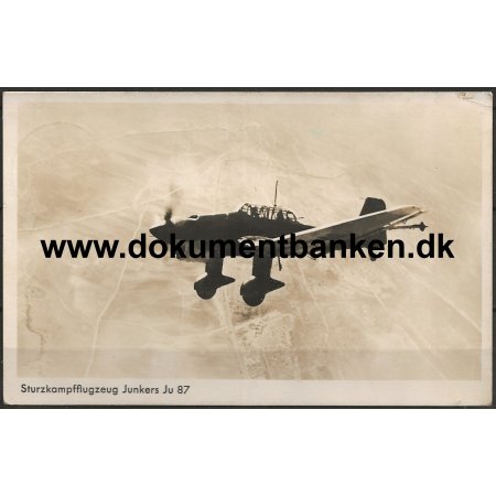 Junkers Ju 87 Tysk kampfly Tysk Luftvben Postkort