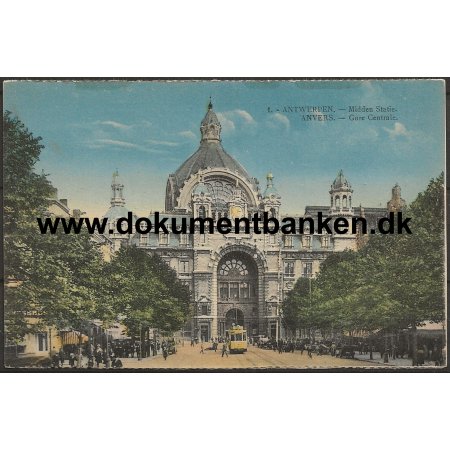 Gare Centrale Antwerpen Belgien Postkort