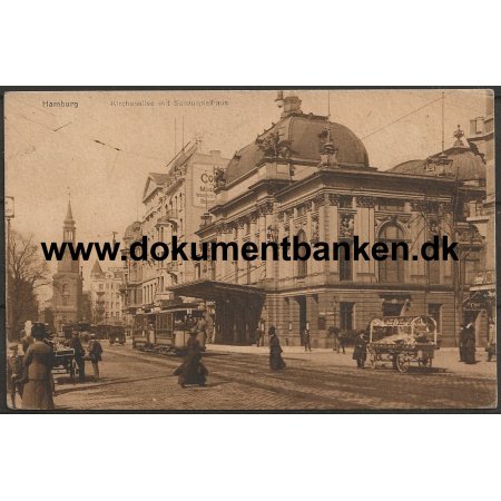 Kirchenallee mit Schauspielhaus Hamburg Tyskland Postkort