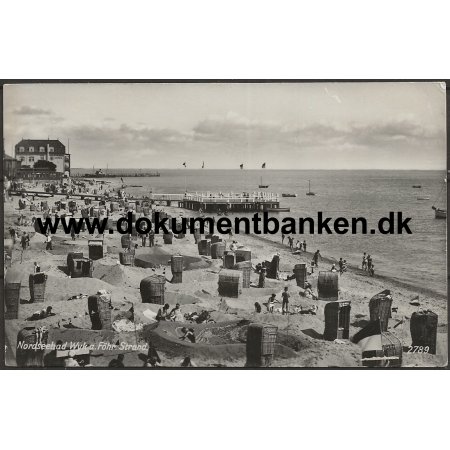 Nordseebad a. Fhr. Strand Wyk Tyskland Postkort