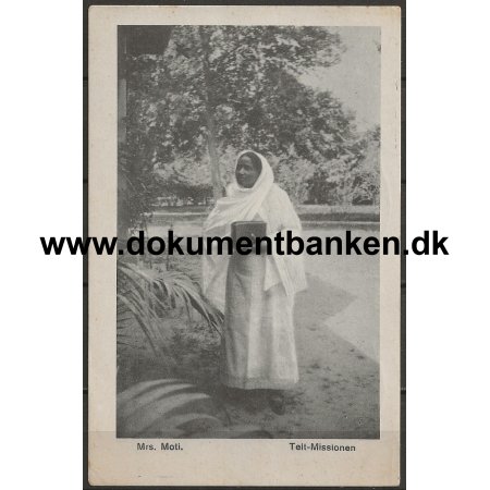 Mrs. Moti Telt-missionen Indien Postkort