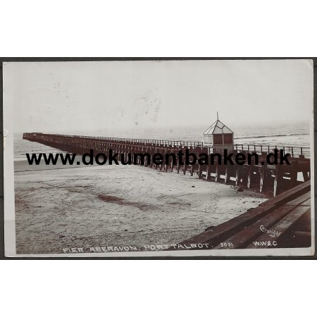 Pier Aberavon Port Talbot Wales England Postkort