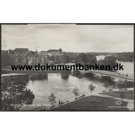 Klarlven och Teatern Karlstad Sverige Postkort