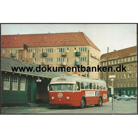 Sporvejsmuseet Skjoldnsholm NESA Trolleybus Postkort