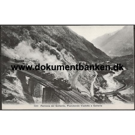 Ferrovia del Gottardo Pianotondo Viadotto e Gallerie Schweiz Postkort