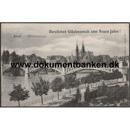 Wettsteinbrcke Basel Schweiz Postkort