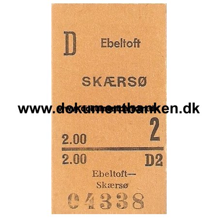 Edmonsonsk Billet. Ebeltoft - Skrs