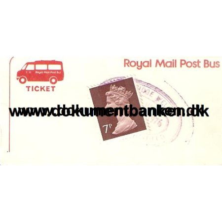 Royal Mail, Post Bus, Ticket, England