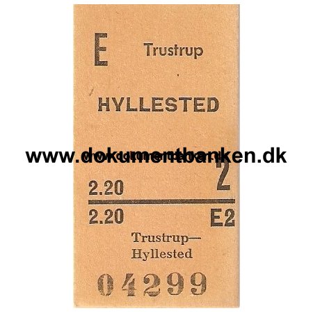 Edmonsonsk Billet. Trustrup - Hyllested