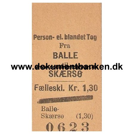 Edmonsonsk Billet. Balle - Skrs