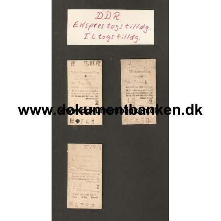 DDR, Edmonsonsk Billet, IL- og Eksprestogstillg