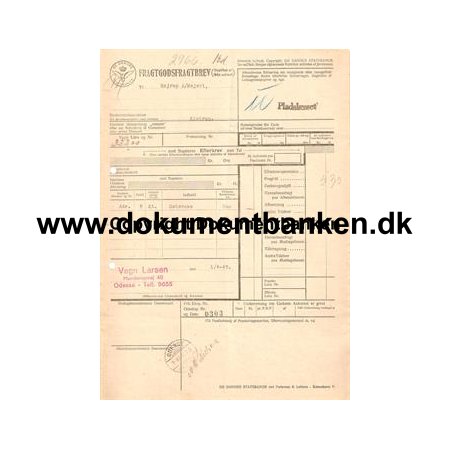 Odense fragtgodsbrev - 1 april 1948