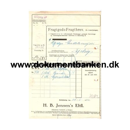 Esbjerg til Eistrup - 24 maj 1922