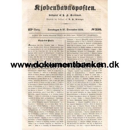 Kjbenhavnsposten, Avis, 27 December 1838