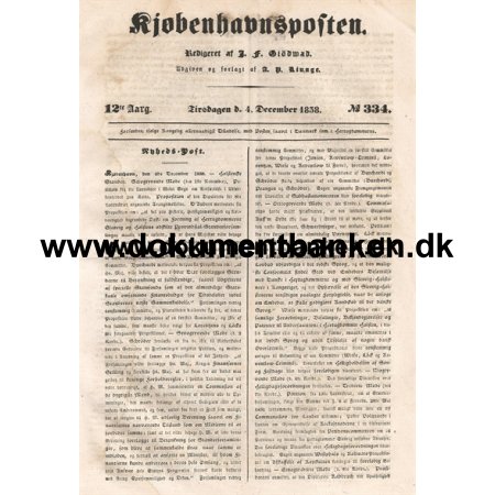 Kjbenhavnsposten, Avis, 4 december 1838
