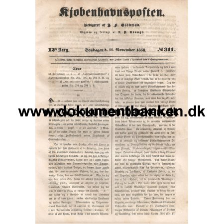 Kjbenhavnsposten, Avis, 11 November 1838