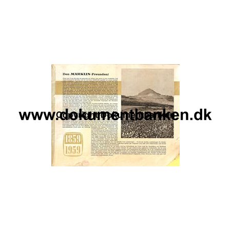 MRKLIN Katalog gammelt 1859/1959 uden forside